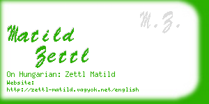 matild zettl business card